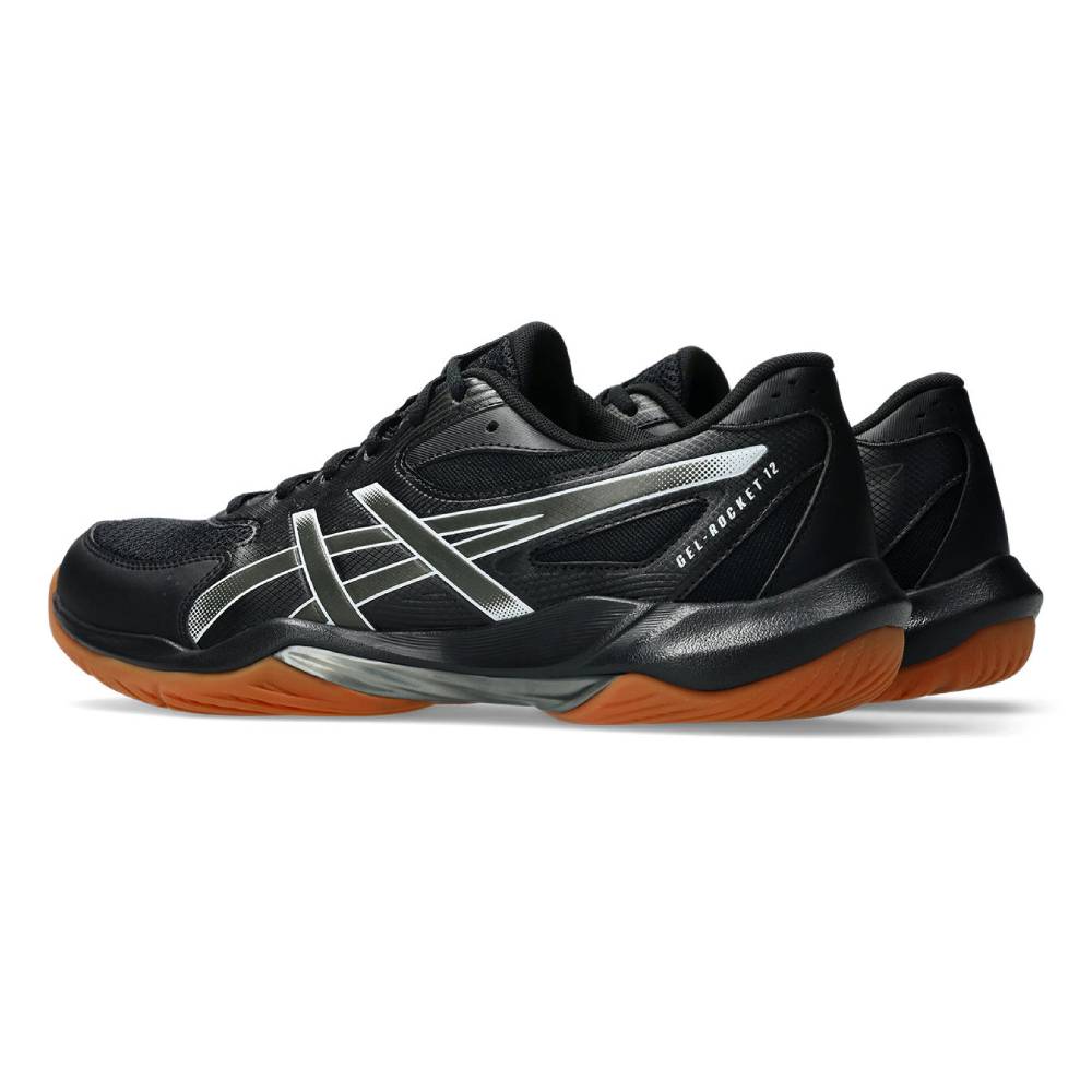 Asics Gel Rocket 12 Men's Indoor Court Shoe (Black/Gunmetal) - RacquetGuys.ca