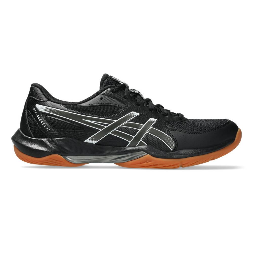 Asics Gel Rocket 12 Men's Indoor Court Shoe (Black/Gunmetal) - RacquetGuys.ca
