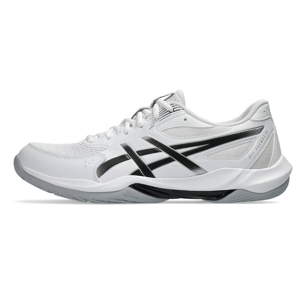 Asics Gel Rocket 12 Men's Indoor Court Shoe (White/Black) - RacquetGuys.ca