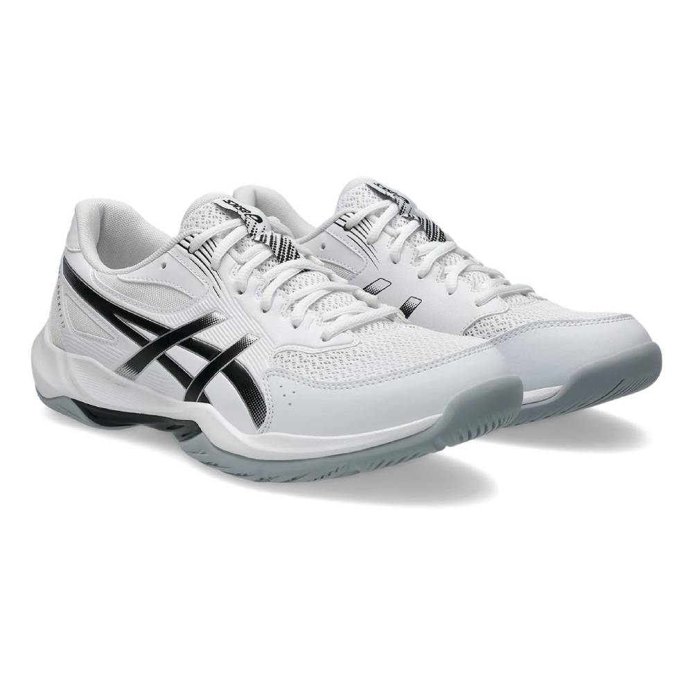 Asics Gel Rocket 12 Men's Indoor Court Shoe (White/Black) - RacquetGuys.ca