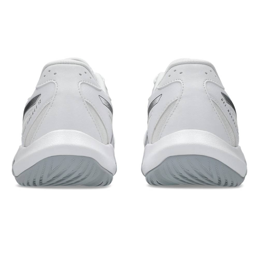 Asics Gel Rocket 12 Men's Indoor Court Shoe (White/Black) - RacquetGuys.ca