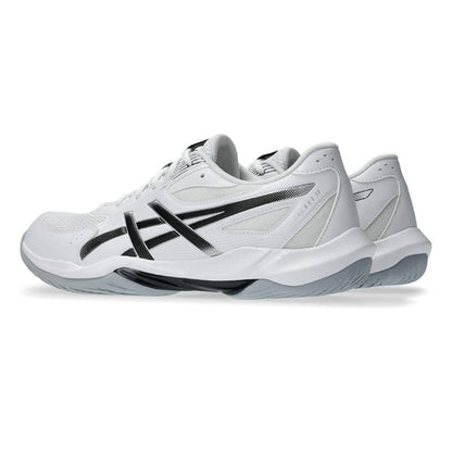 Asics Gel Rocket 12 Men's Indoor Court Shoe (White/Black) - RacquetGuys.ca