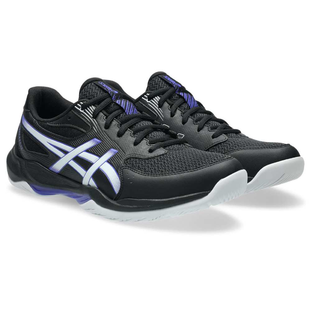 Asics Gel Rocket 12 Men's Indoor Court Shoe (Black/Cobalt Burst) - RacquetGuys.ca