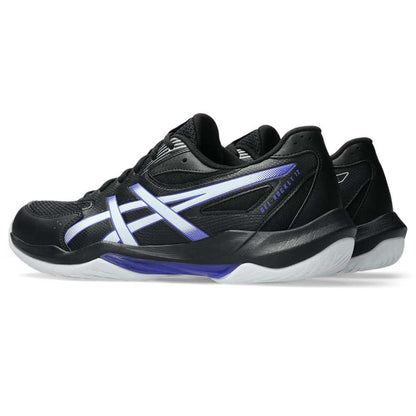 Asics Gel Rocket 12 Men's Indoor Court Shoe (Black/Cobalt Burst) - RacquetGuys.ca
