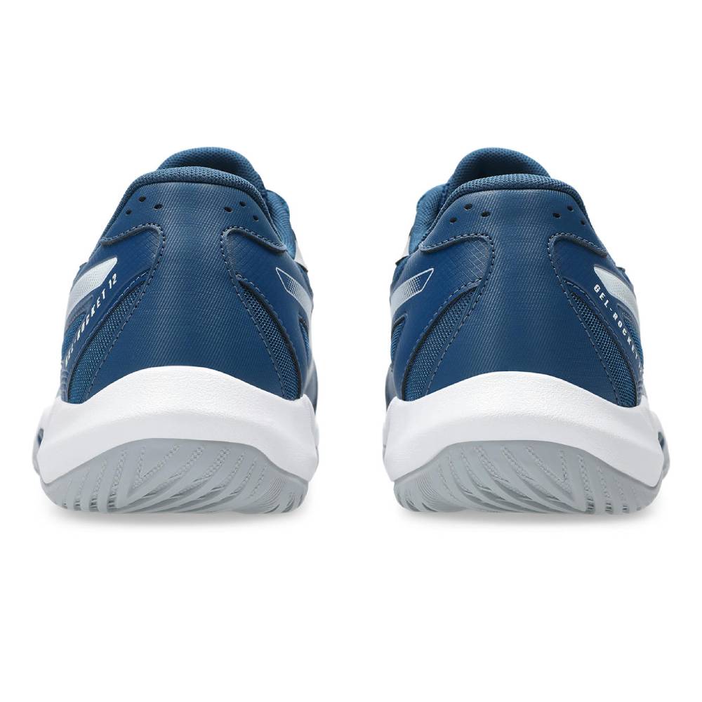 Asics Gel Rocket 12 Wide Men's Indoor Court Shoe (Mako Blue/Piedmont Grey) - RacquetGuys.ca