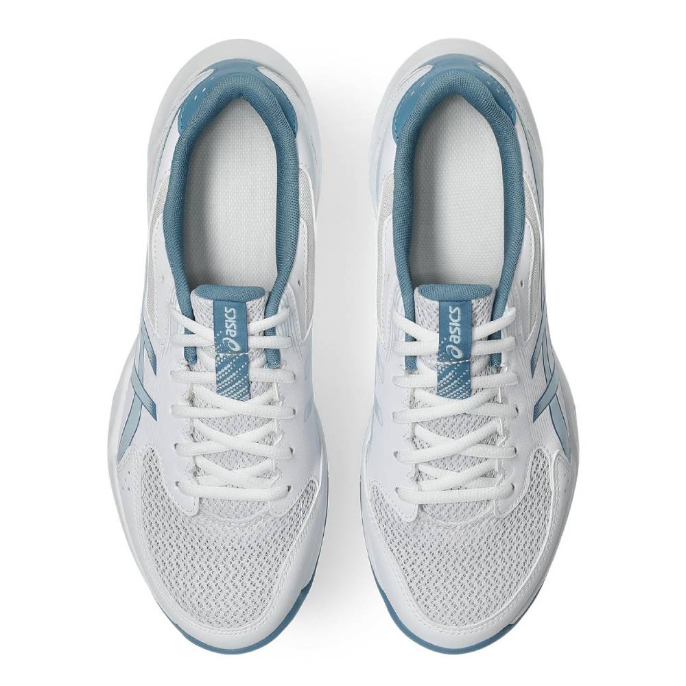 Asics Gel Rocket 12 Wide Men's Indoor Court Shoe (White/Cool Grey) - RacquetGuys.ca
