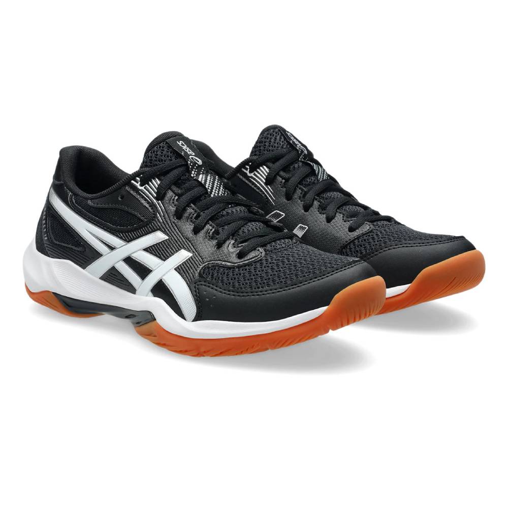 Asics Gel Rocket 12 Women's Indoor Court Shoe (Black/White) - RacquetGuys.ca