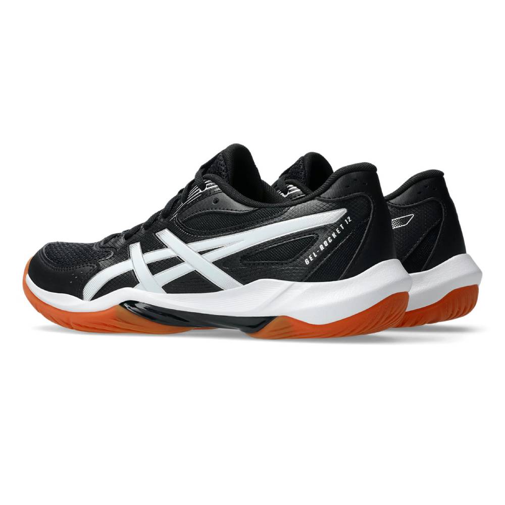 Asics Gel Rocket 12 Women's Indoor Court Shoe (Black/White) - RacquetGuys.ca
