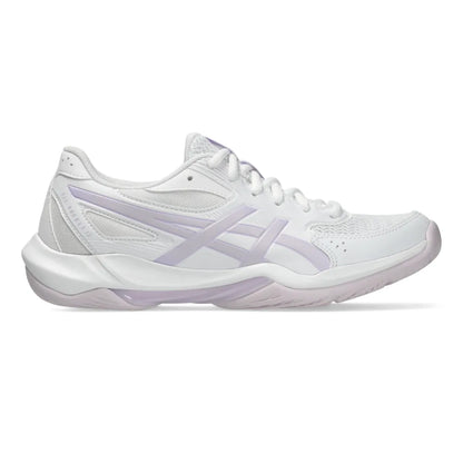 Asics Gel Rocket 12 Women's Indoor Court Shoe (White/Dahlia) - RacquetGuys.ca