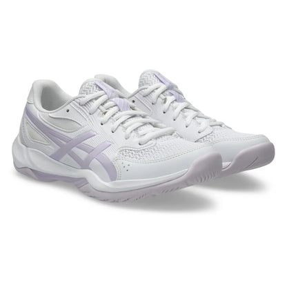 Asics Gel Rocket 12 Women's Indoor Court Shoe (White/Dahlia) - RacquetGuys.ca