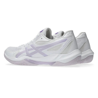 Asics Gel Rocket 12 Women's Indoor Court Shoe (White/Dahlia) - RacquetGuys.ca