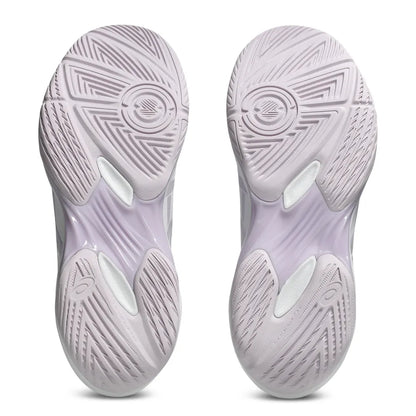 Asics Gel Rocket 12 Women's Indoor Court Shoe (White/Dahlia) - RacquetGuys.ca