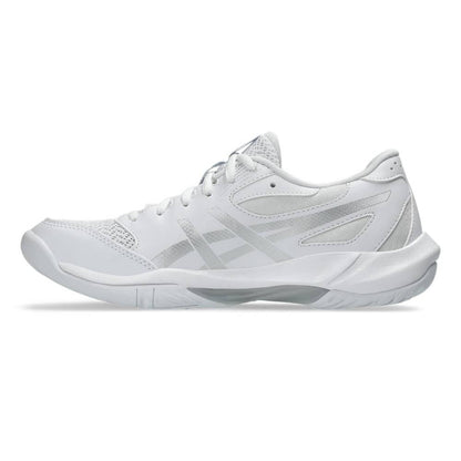 Asics Gel Rocket 12 Women's Indoor Court Shoe (White/Pure Silver) - RacquetGuys.ca