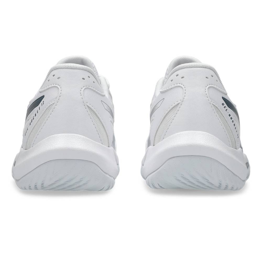 Asics Gel Rocket 12 Women's Indoor Court Shoe (White/Pure Silver) - RacquetGuys.ca