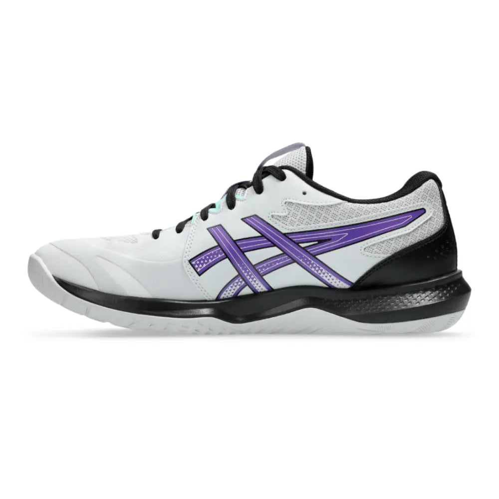 Asics Gel Tactic 13 Men's Indoor Court Shoe (Concrete/Radiant Amethyst) - RacquetGuys.ca