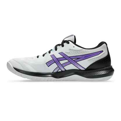 Asics Gel Tactic 13 Men's Indoor Court Shoe (Concrete/Radiant Amethyst) - RacquetGuys.ca