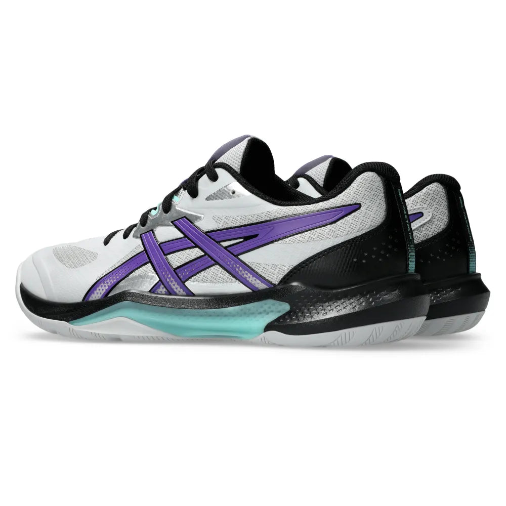 Asics Gel Tactic 13 Men's Indoor Court Shoe (Concrete/Radiant Amethyst) - RacquetGuys.ca