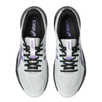 Asics Gel Tactic 13 Men's Indoor Court Shoe (Concrete/Radiant Amethyst) - RacquetGuys.ca