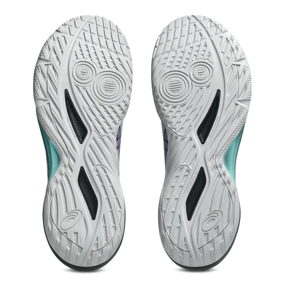 Asics Gel Tactic 13 Men's Indoor Court Shoe (Concrete/Radiant Amethyst) - RacquetGuys.ca