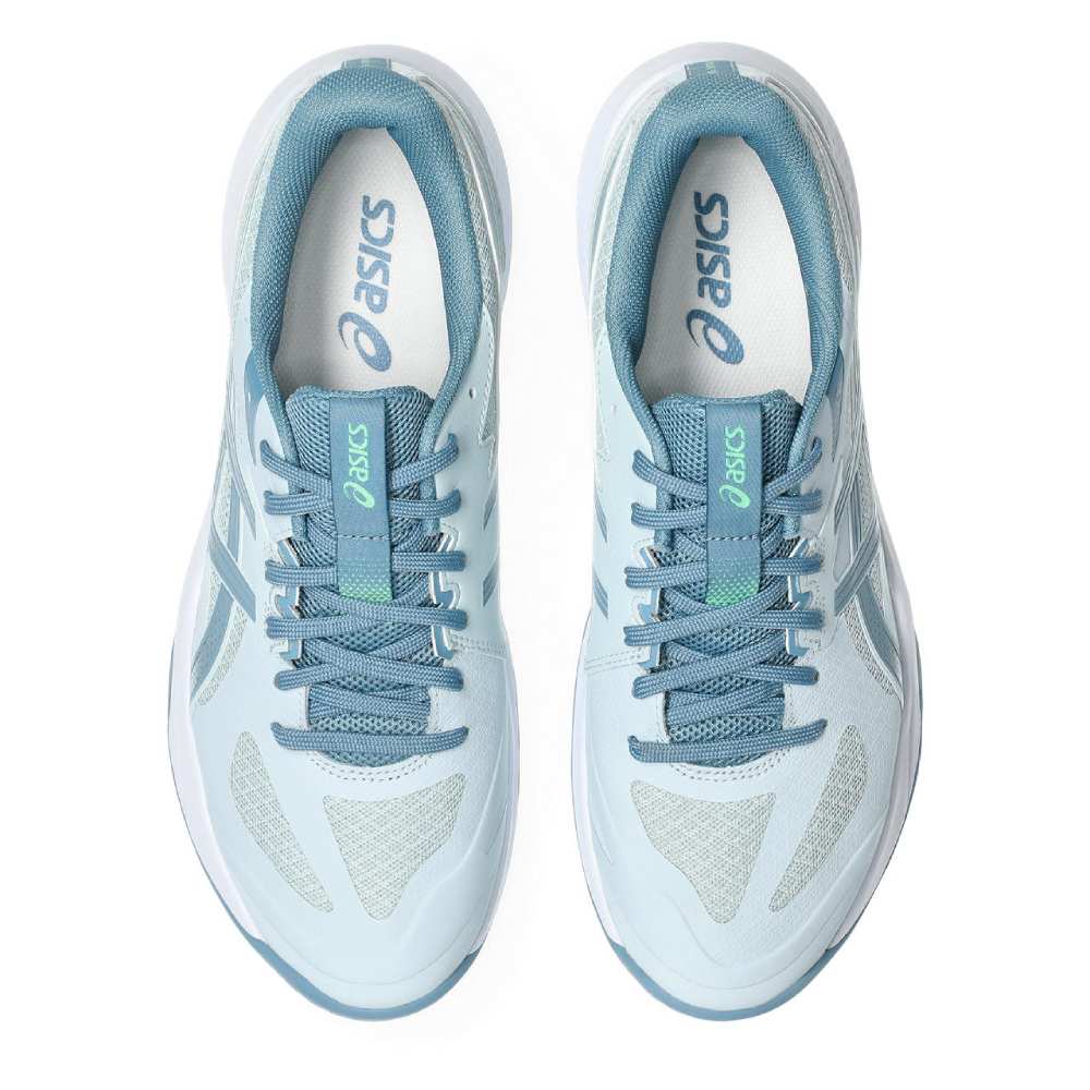 Asics Gel Tactic 13 Men's Indoor Court Shoe (Cool Grey/Saba Blue) - RacquetGuys.ca