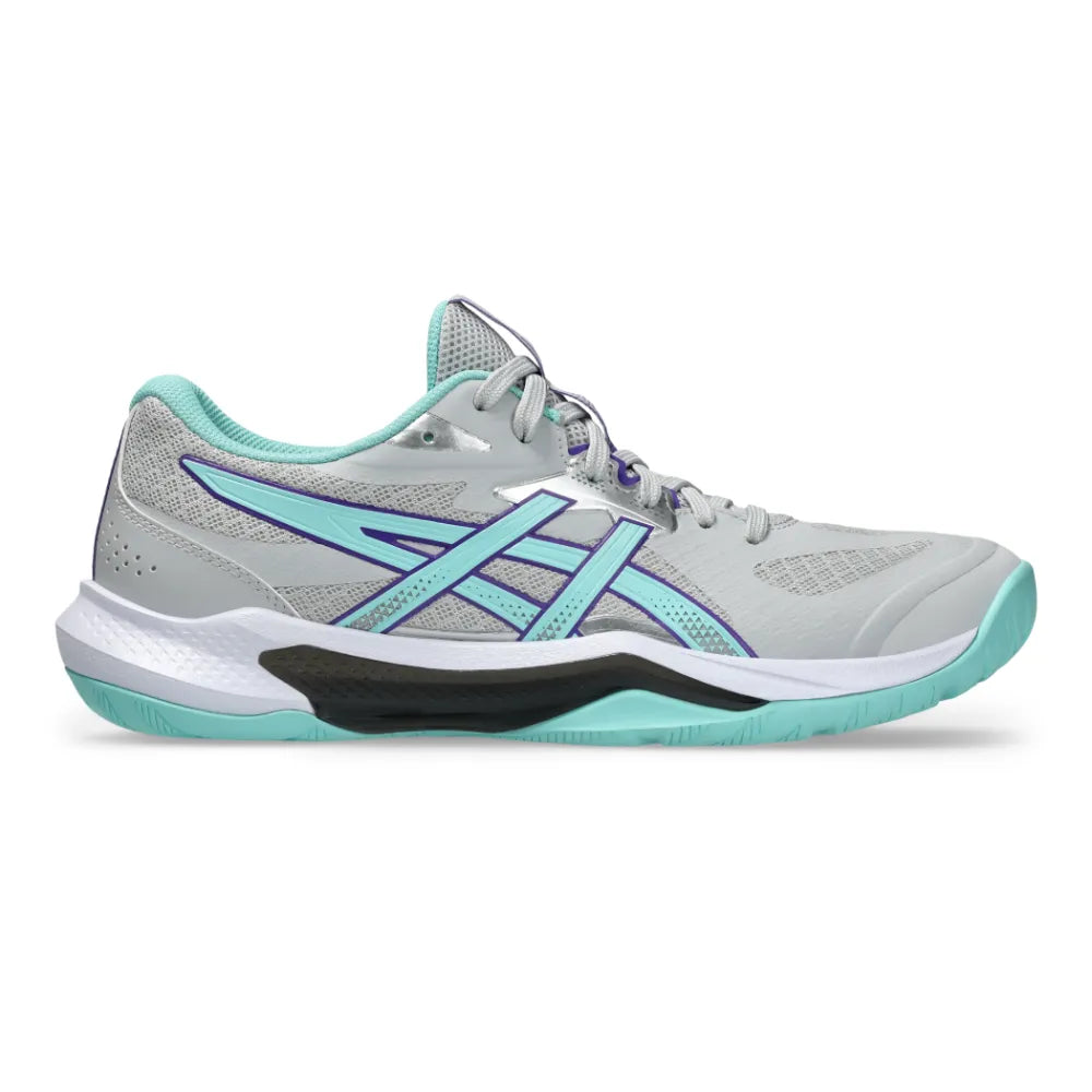 Asics Gel Tactic 13 Women's Indoor Court Shoe (Concrete/Illuminate Mint) - RacquetGuys.ca