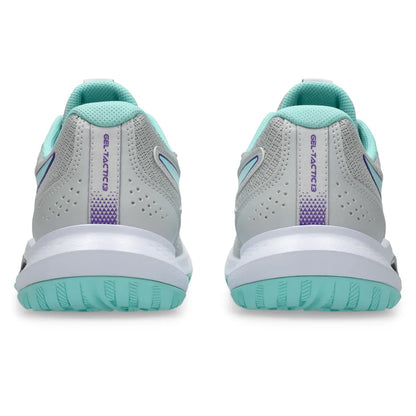 Asics Gel Tactic 13 Women's Indoor Court Shoe (Concrete/Illuminate Mint) - RacquetGuys.ca