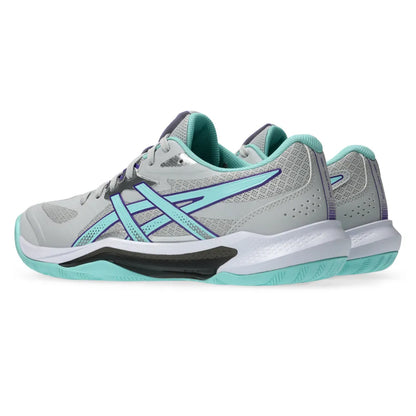 Asics Gel Tactic 13 Women's Indoor Court Shoe (Concrete/Illuminate Mint) - RacquetGuys.ca