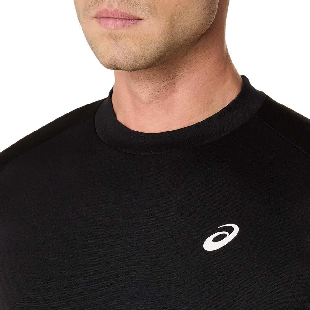 Asics Men's Court SS Top (Performance Black) - RacquetGuys.ca