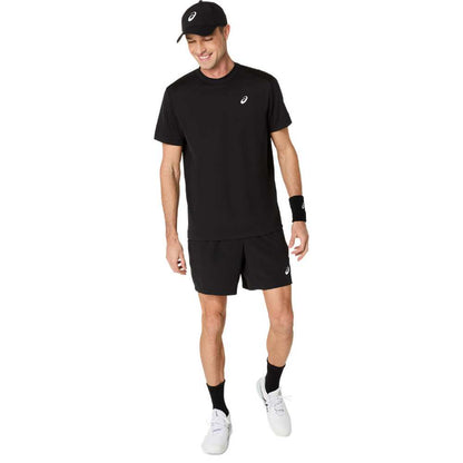 Asics Men's Court SS Top (Performance Black) - RacquetGuys.ca