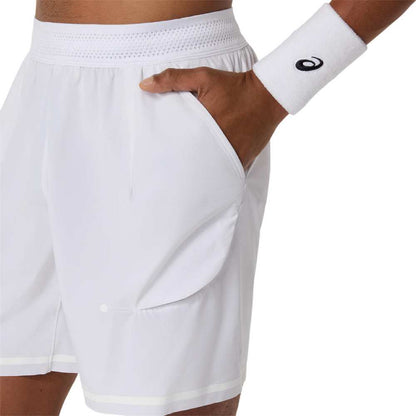 Asics Men's Match Short 7-Inch (Brilliant White) - Description - RacquetGuys.ca