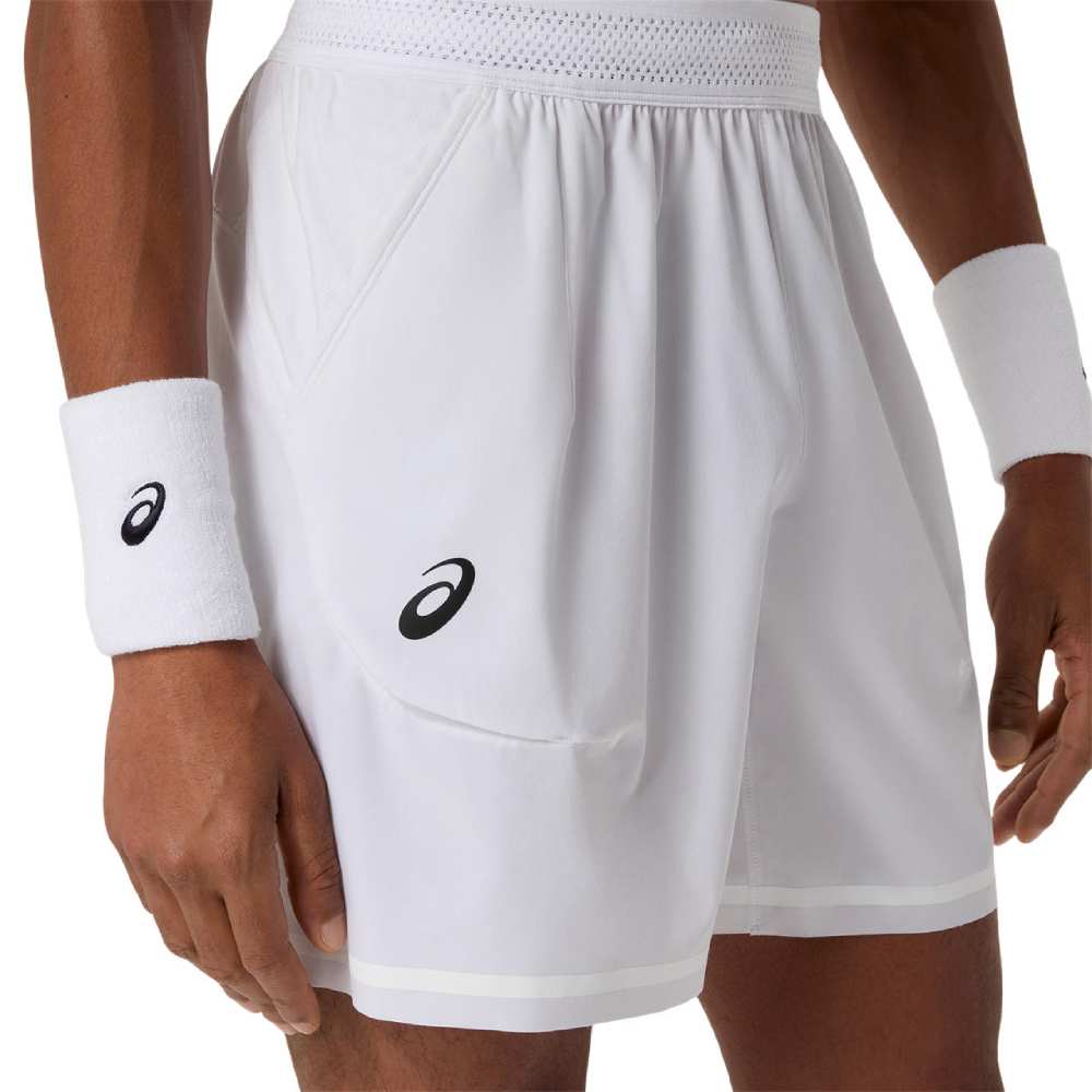 Asics Men's Match Short 7-Inch (Brilliant White) - Description - RacquetGuys.ca