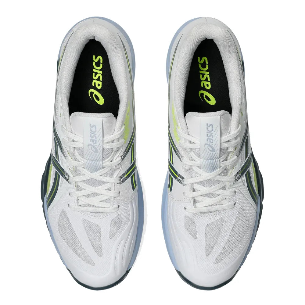 Asics Powerbreak FF Men's Indoor Court Shoe (White/Raw Indigo) - RacquetGuys.ca