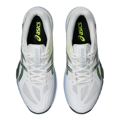 Asics Powerbreak FF Men's Indoor Court Shoe (White/Raw Indigo) - RacquetGuys.ca