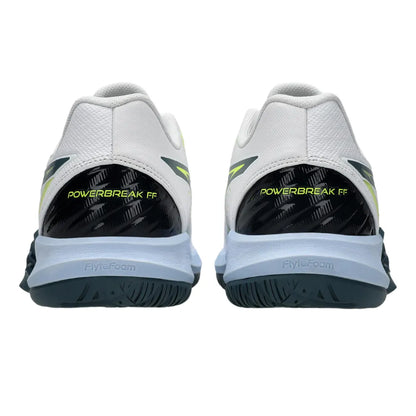 Asics Powerbreak FF Men's Indoor Court Shoe (White/Raw Indigo) - RacquetGuys.ca