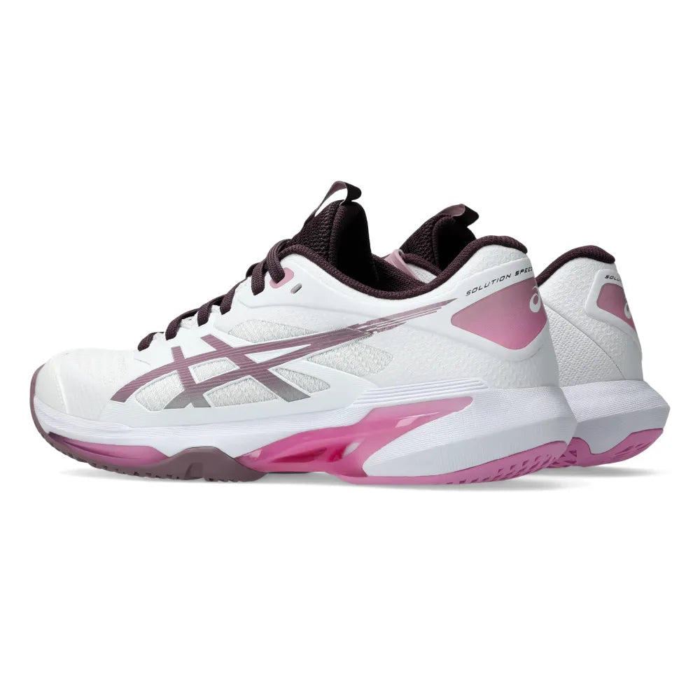 Asics Solution Speed FF 4 Women's Tennis Shoe (White/Dusty Mauve) - RacquetGuys.ca