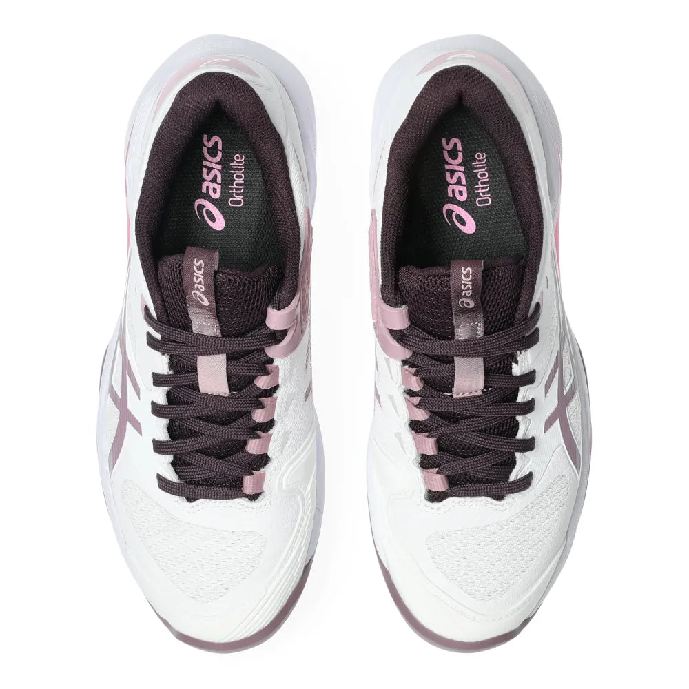 Asics Solution Speed FF 4 Women's Tennis Shoe (White/Dusty Mauve) - RacquetGuys.ca