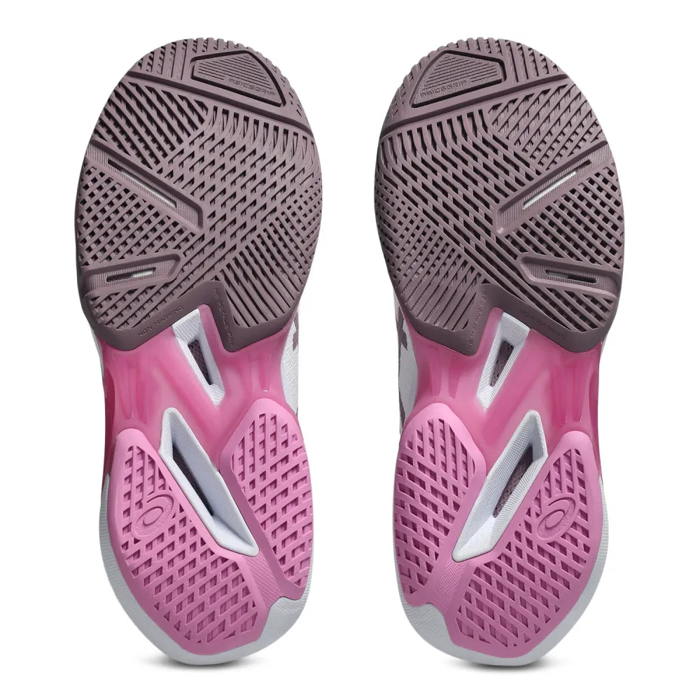 Asics Solution Speed FF 4 Women's Tennis Shoe (White/Dusty Mauve) - RacquetGuys.ca