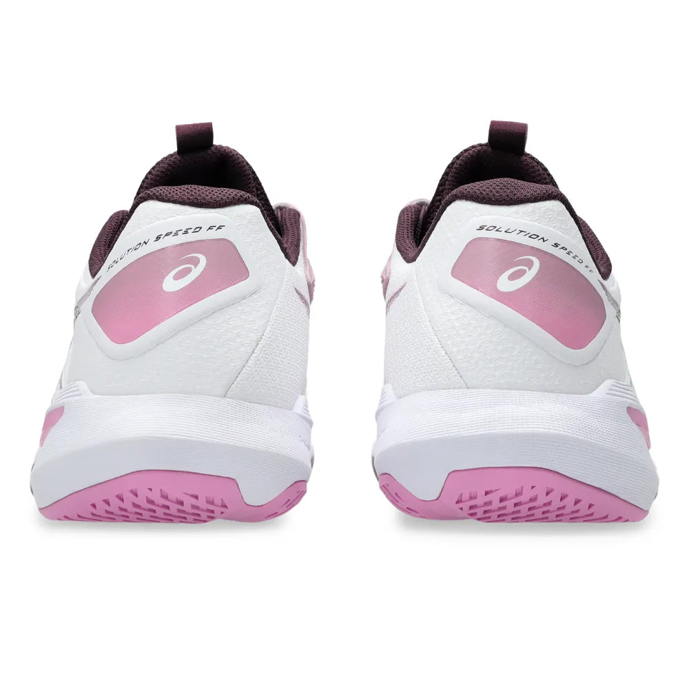 Asics Solution Speed FF 4 Women's Tennis Shoe (White/Dusty Mauve) - RacquetGuys.ca