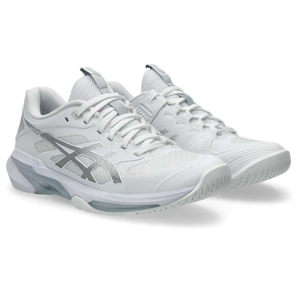 Asics Solution Speed FF 4 Women's Tennis Shoe (White/Pure Silver)