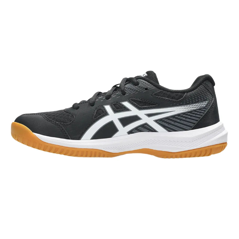 Asics Upcourt 6 GS Junior Indoor Court Shoe (Black/White) - RacquetGuys.ca