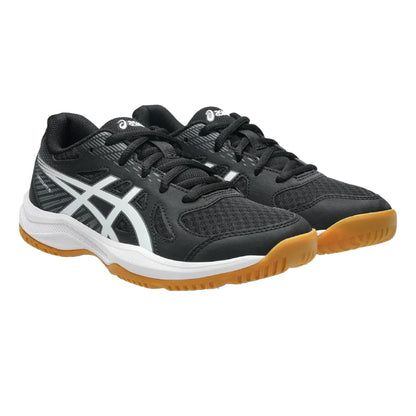 Asics Upcourt 6 GS Junior Indoor Court Shoe (Black/White) - RacquetGuys.ca