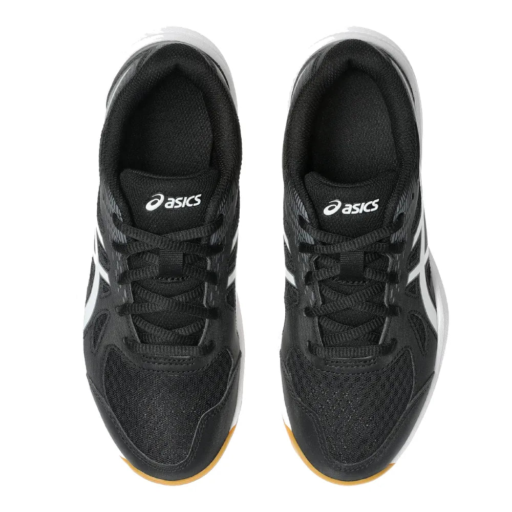 Asics Upcourt 6 GS Junior Indoor Court Shoe (Black/White) - RacquetGuys.ca