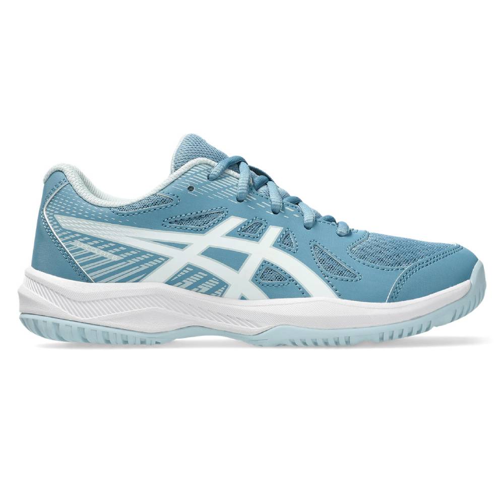Asics Upcourt 6 GS Junior Indoor Court Shoe (Saba Blue/White) - RacquetGuys.ca