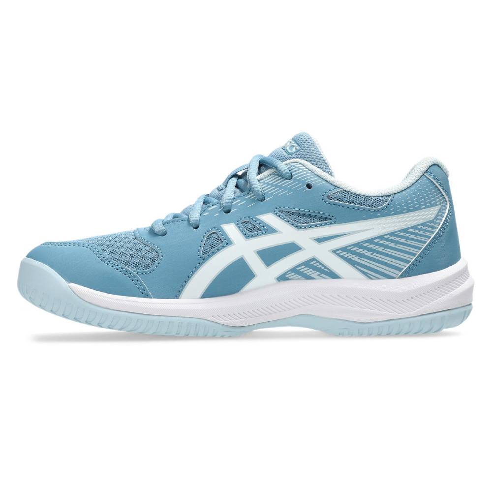 Asics Upcourt 6 GS Junior Indoor Court Shoe (Saba Blue/White) - RacquetGuys.ca