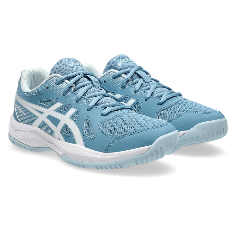 Asics Upcourt 6 GS Junior Indoor Court Shoe (Saba Blue/White) - RacquetGuys.ca