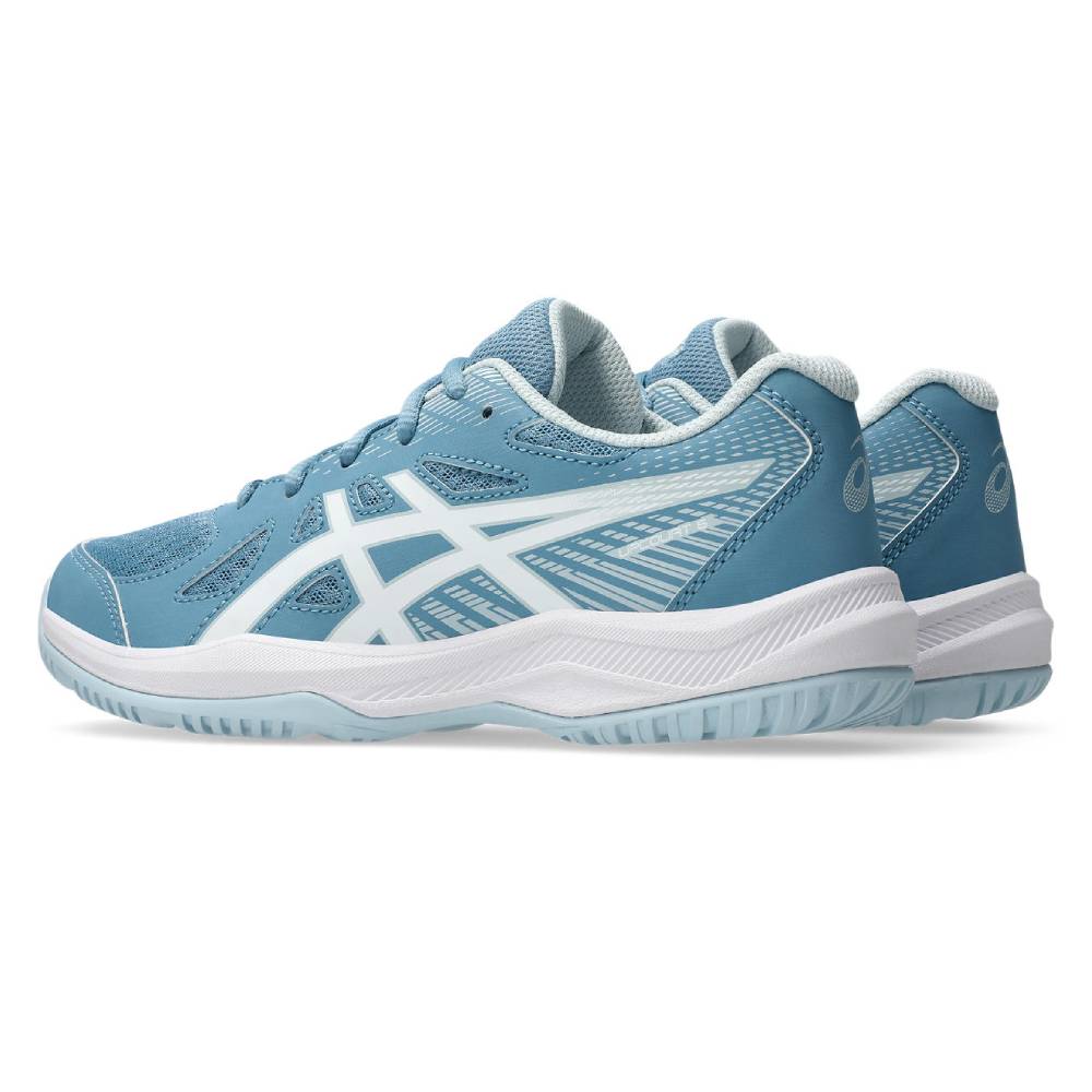 Asics Upcourt 6 GS Junior Indoor Court Shoe (Saba Blue/White) - RacquetGuys.ca
