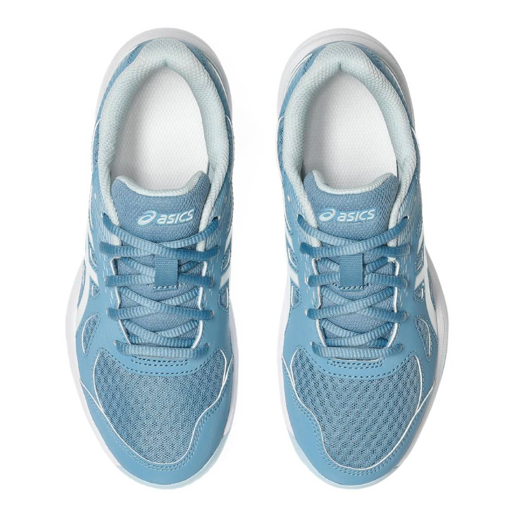 Asics Upcourt 6 GS Junior Indoor Court Shoe (Saba Blue/White) - RacquetGuys.ca