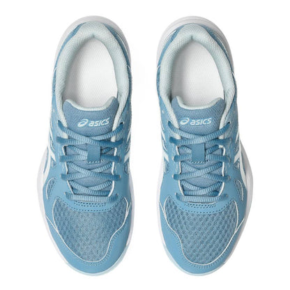 Asics Upcourt 6 GS Junior Indoor Court Shoe (Saba Blue/White) - RacquetGuys.ca
