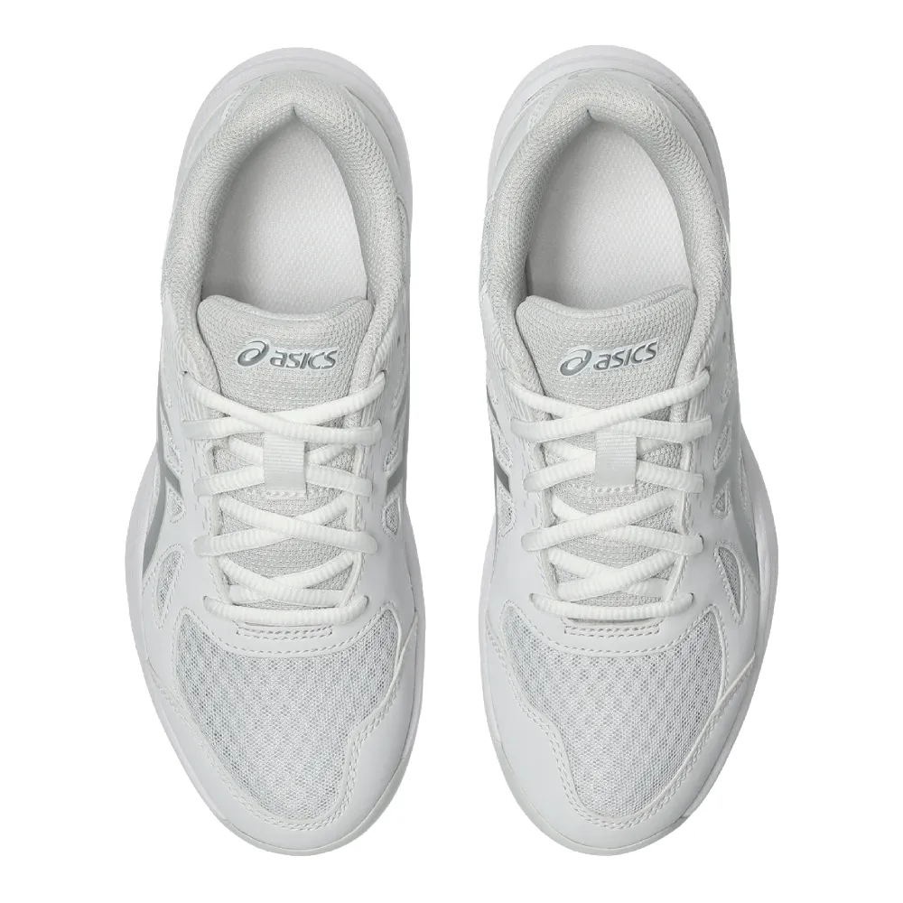 Asics Upcourt 6 GS Junior Indoor Court Shoe (White/Pure Silver) - RacquetGuys.ca
