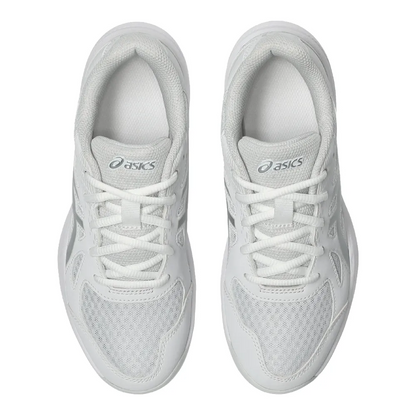 Asics Upcourt 6 GS Junior Indoor Court Shoe (White/Pure Silver) - RacquetGuys.ca